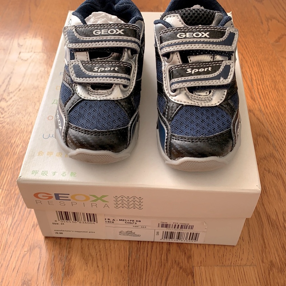Geox gently used toddler sturdy sneakers.